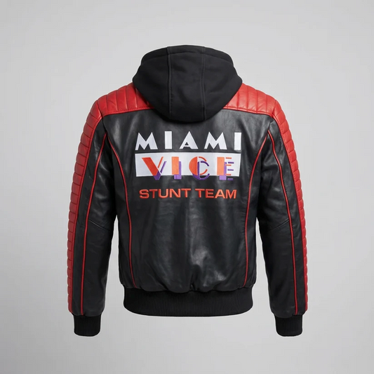 Ryan Gosling The Fall Guy Miami Vice Stunt Team Bomber Leather Jacket